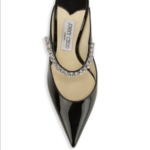Jimmy Choo Bing Embellished Patent Leather Mules